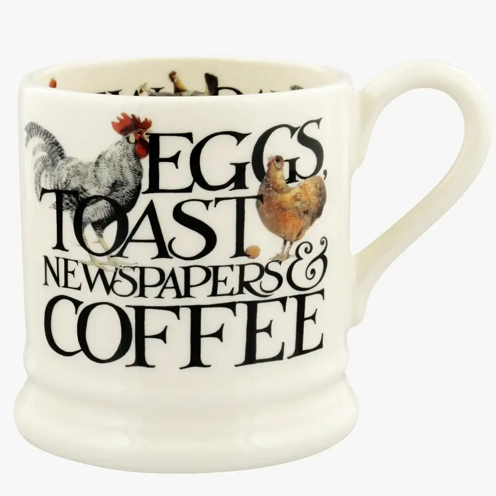 Emma Bridgewater Rise & Shine Eggs & Toast 1/2 Pint Mug