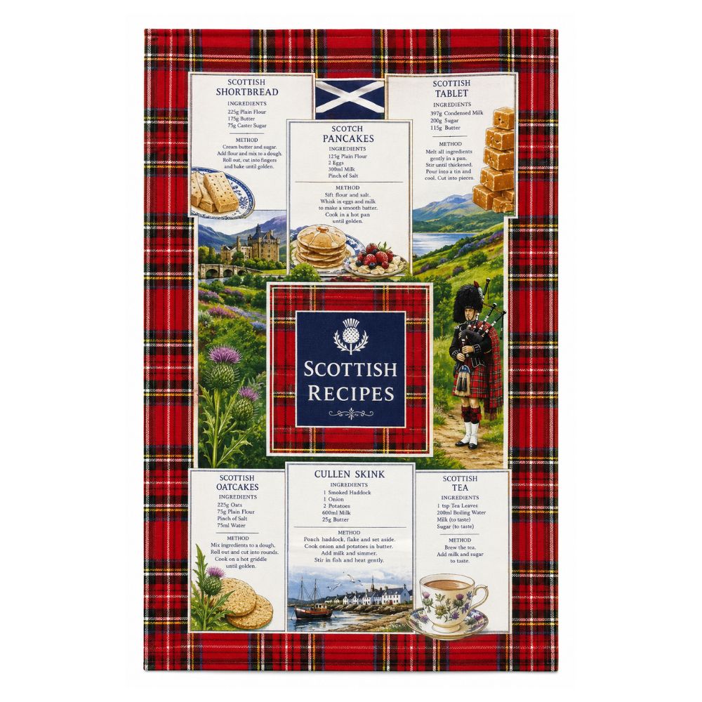 Elgate Scottish Recipes Tea Towel product image