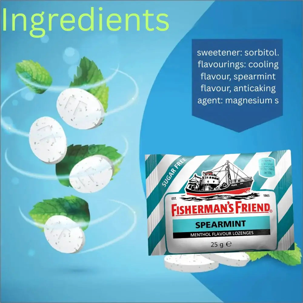 Fisherman's Friend Sugar Free Spearmint Menthol Flavour Lozenges 25g