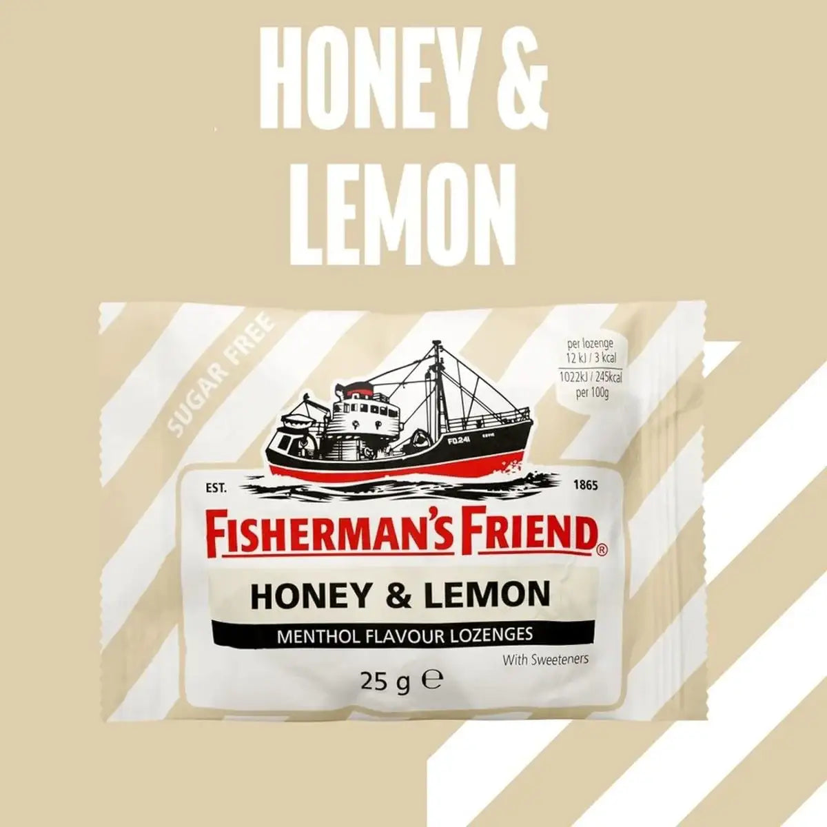 Fisherman's Friend Sugar Free Honey Lemon Lozenges 25g