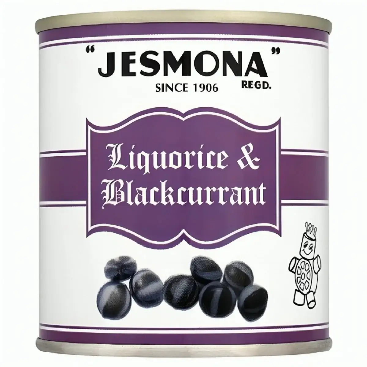 Jesmona Liquorice & Blackcurrant Sweets Tin 250g