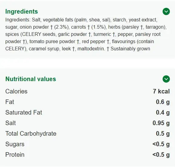 Knorr Vegetable Stock 8 Cubes 80g