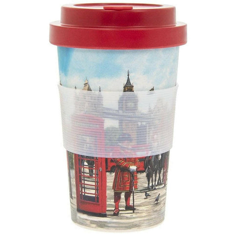 Lesser & Pavey London Collage Bamboo Travel Mug - British Food Supplies