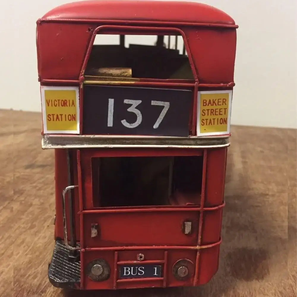 Lesser & Pavey Transport Red Tin Double Decker London Bus