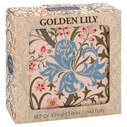 Lesser & Pavey Golden Lily Ceramic Coasters S4