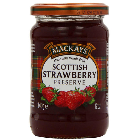 Mackays Scottish Strawberry Preserve Jam 340g - British Food Supplies