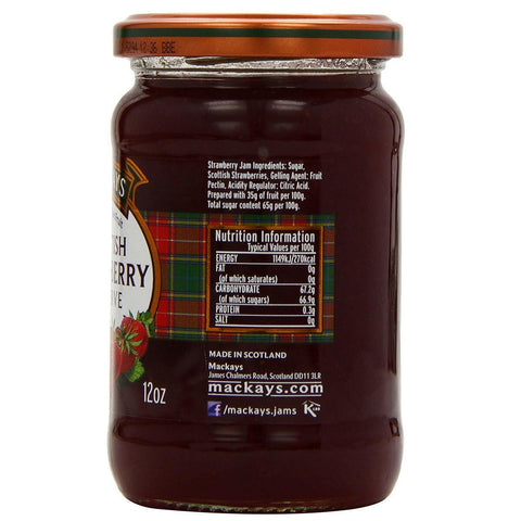 Mackays Scottish Strawberry Preserve Jam 340g - British Food Supplies