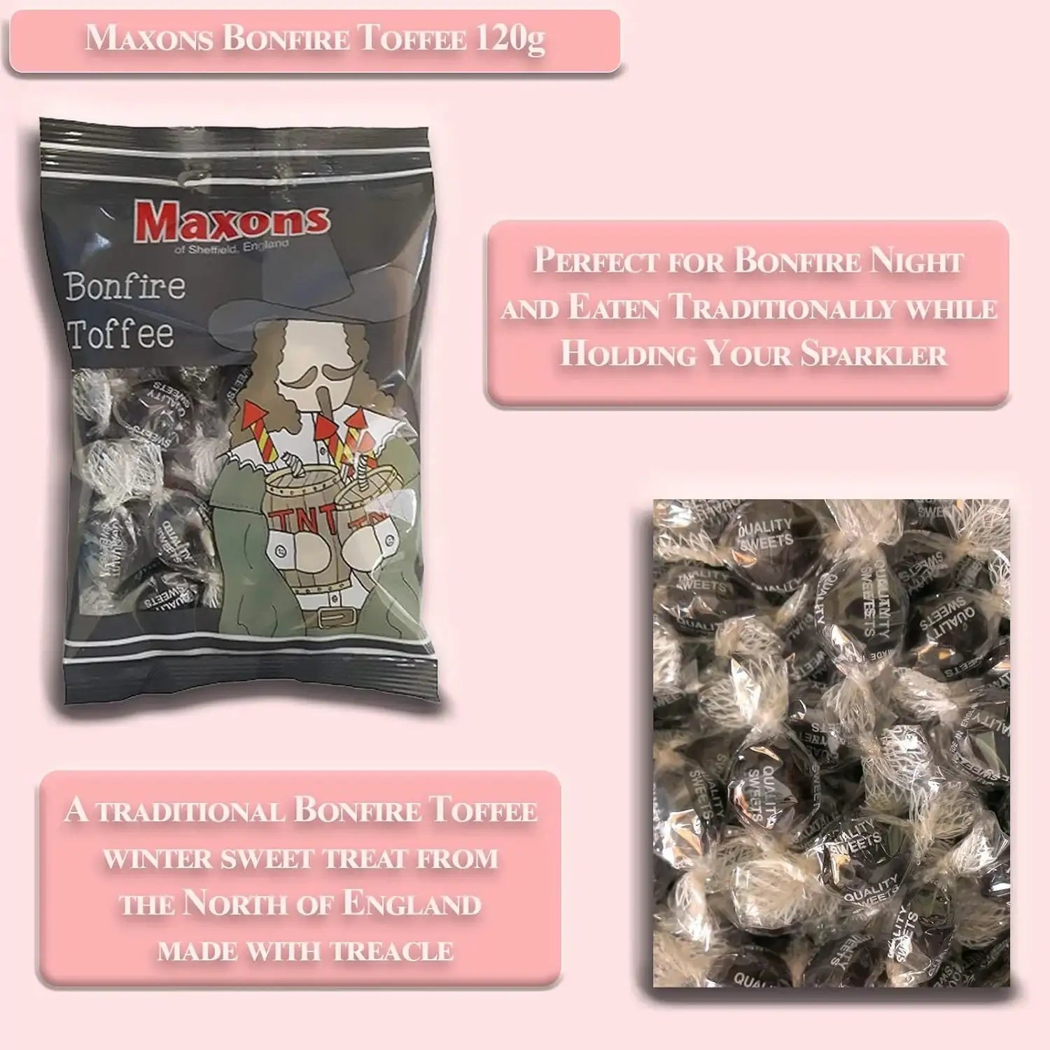 Maxons Bonfire Toffee Bags 120g