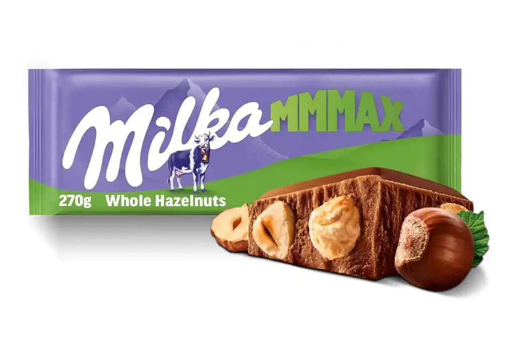 Milka Alpine Whole Hazelnuts Chocolate Bar 270g