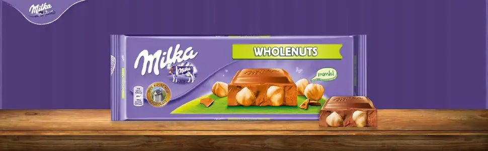 Milka Alpine Whole Hazelnuts Chocolate Bar 270g
