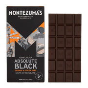 Montezuma's Absolute Black Dark Chocolate with Orange & Cocoa Nibs 90g Bar