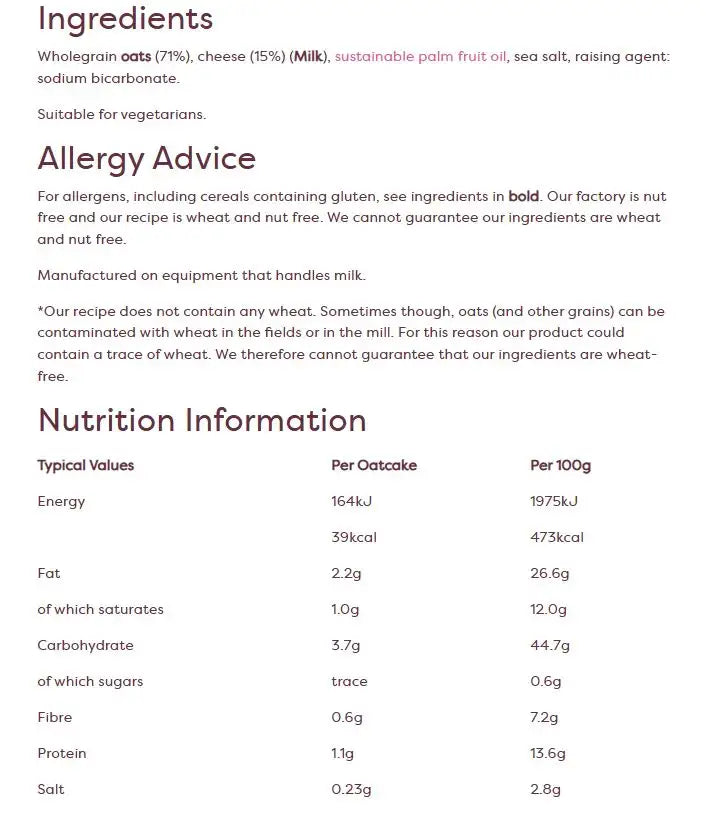 Nairns Cheese Oat Cakes 200g