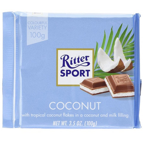 Ritter Sport Milk Chocolate with Coconut 100g - British Food Supplies