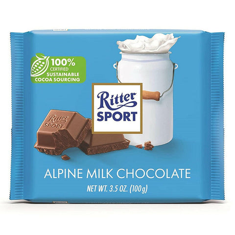 Ritter Sport Alpine Milk Chocolate 100g - British Food Supplies
