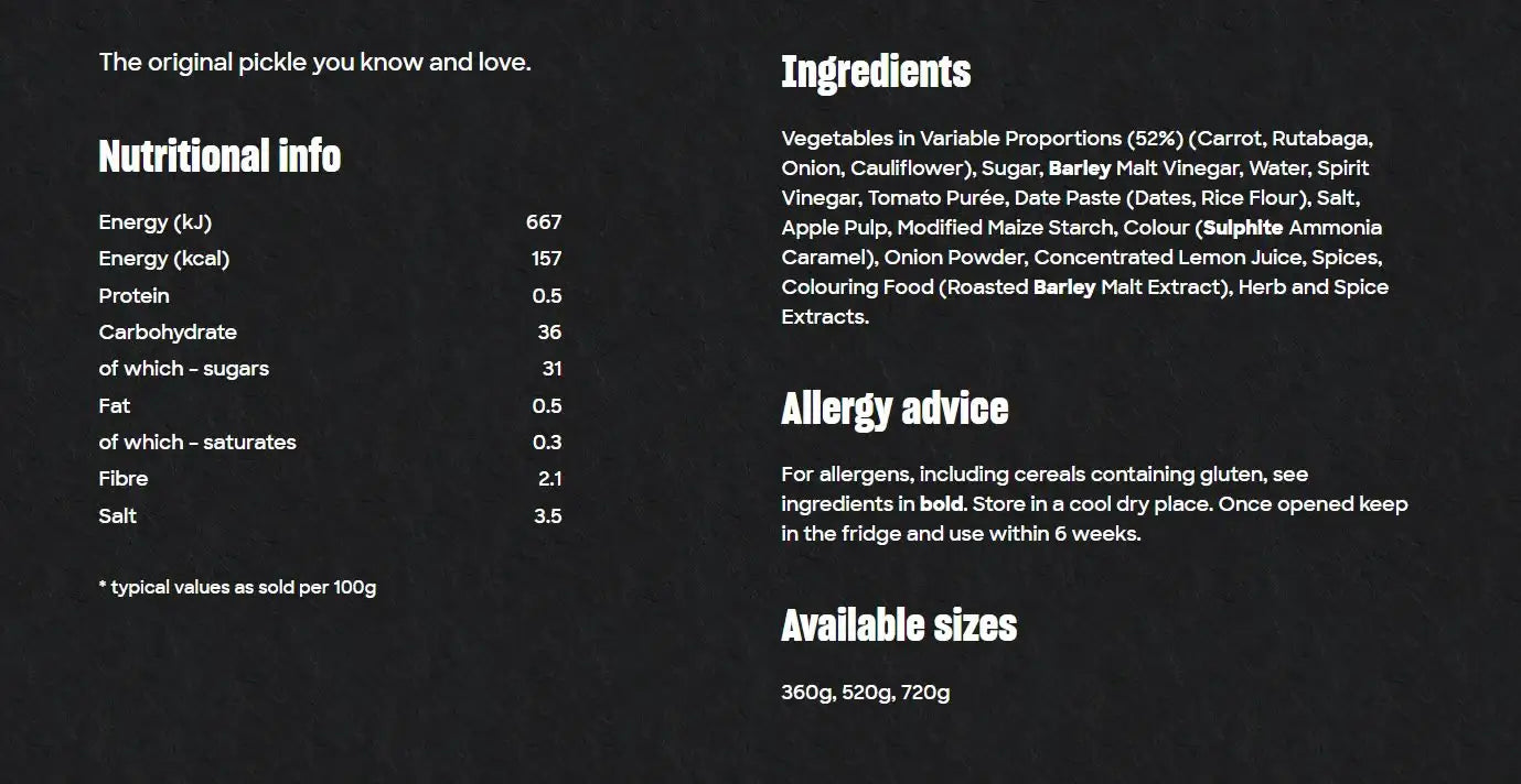 Branston Original Pickle 520g