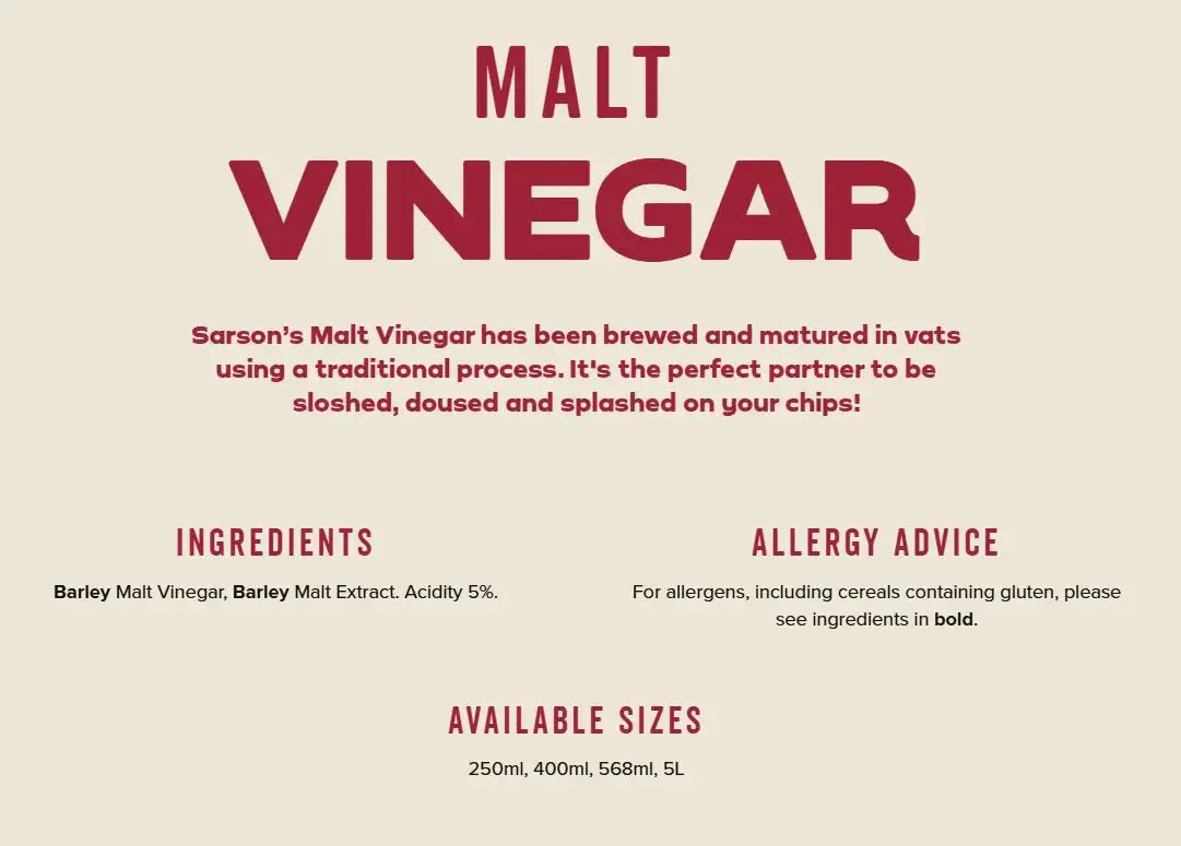 Sarson's Malt Vinegar 250ml