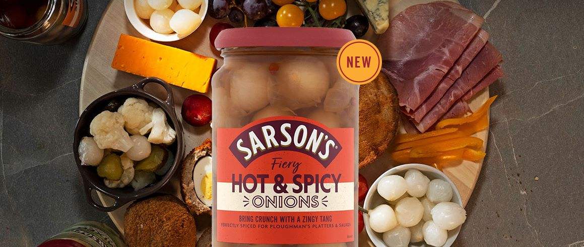 Sarson's Hot & Spicy Silverskin Onions Pickle 460g