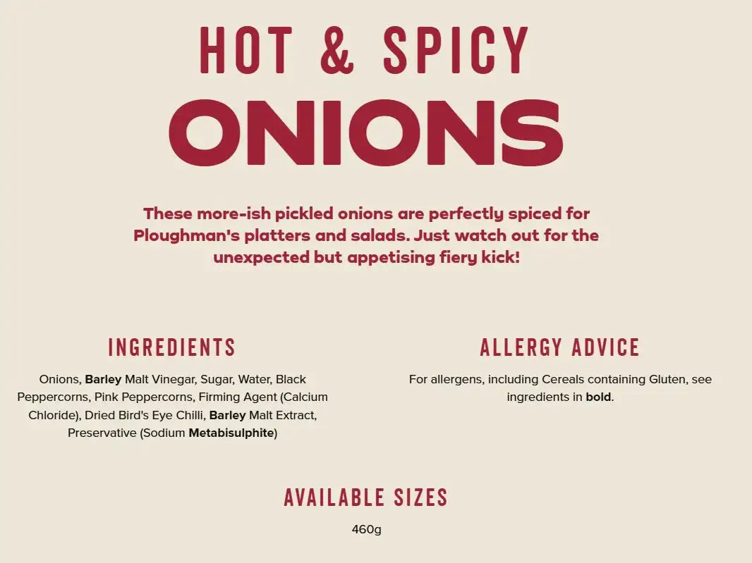 Sarson's Hot & Spicy Silverskin Onions Pickle 460g