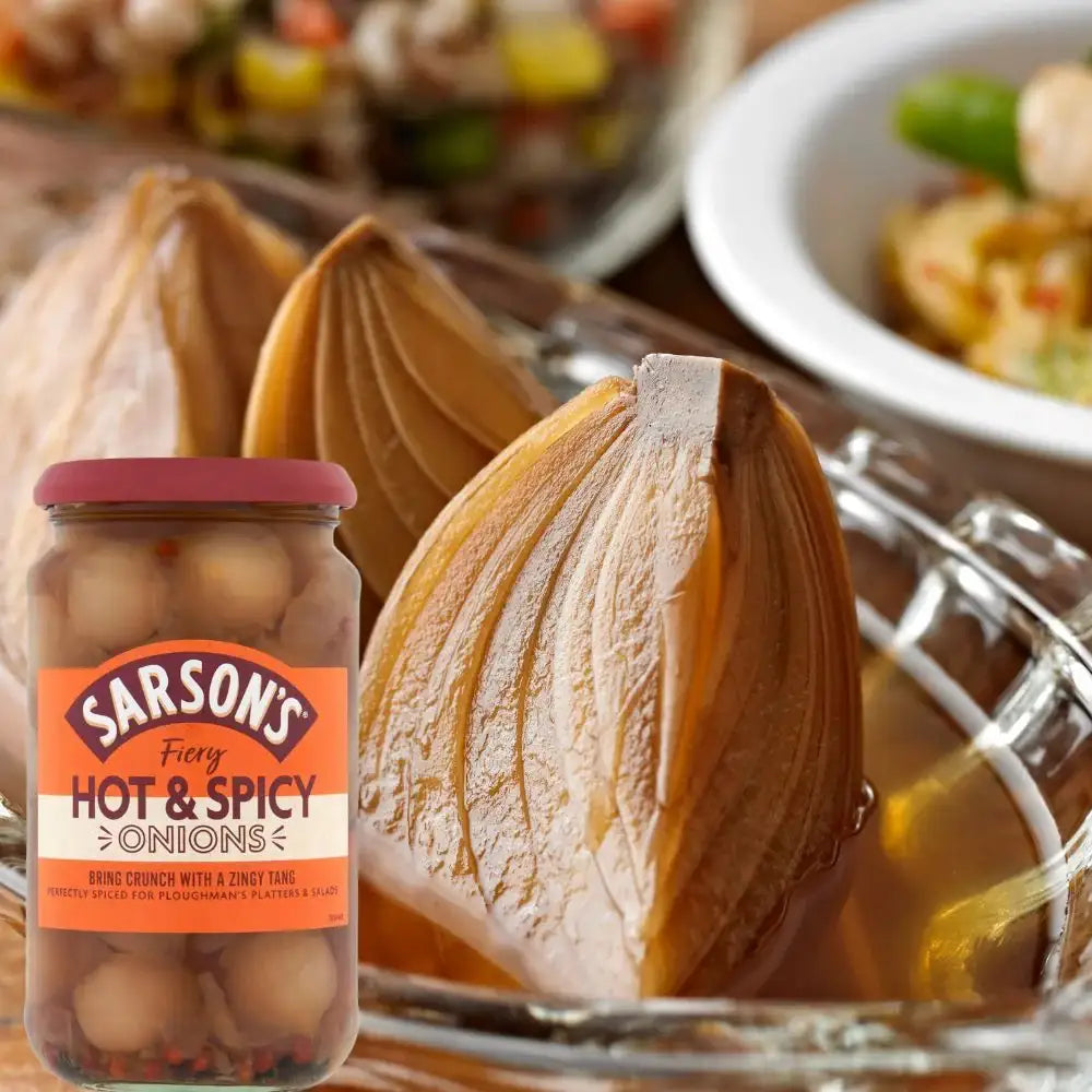 Sarson's Hot & Spicy Silverskin Onions Pickle 460g