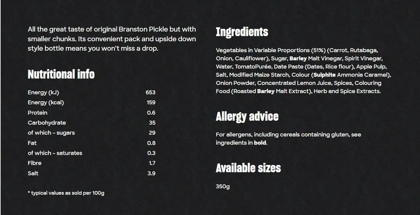 Branston Small Chunk Squeezy Pickle 350g