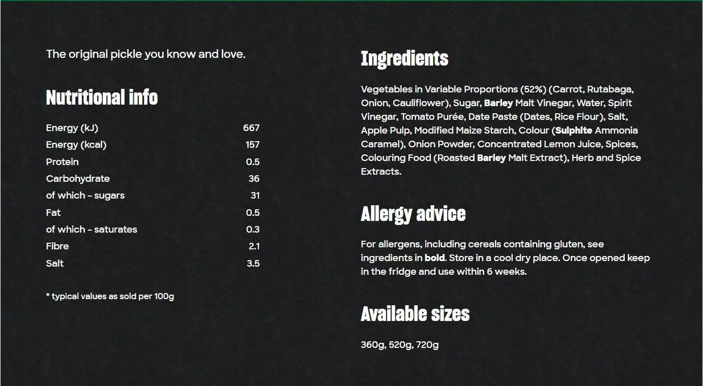 Branston Original Pickle 720g