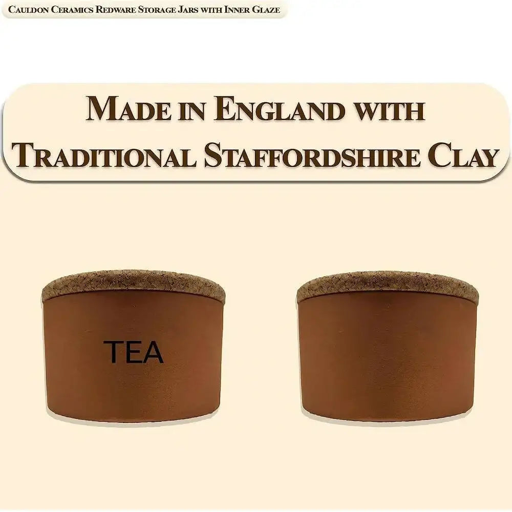 Cauldon Redware Small Tea Storage Jar in Terracotta Inner Glazed - British Food Supplies