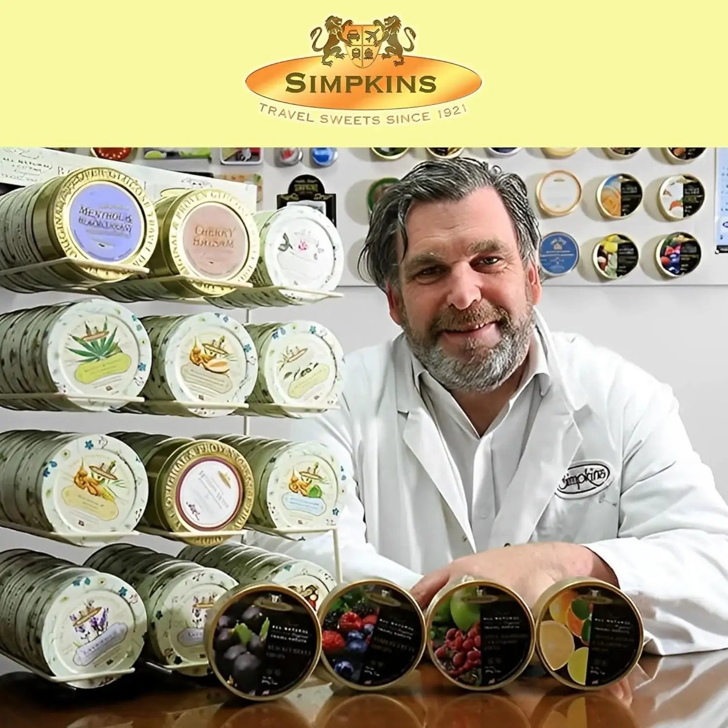 Simpkins Mixed Fruit Drops Union Jack Tin 175g