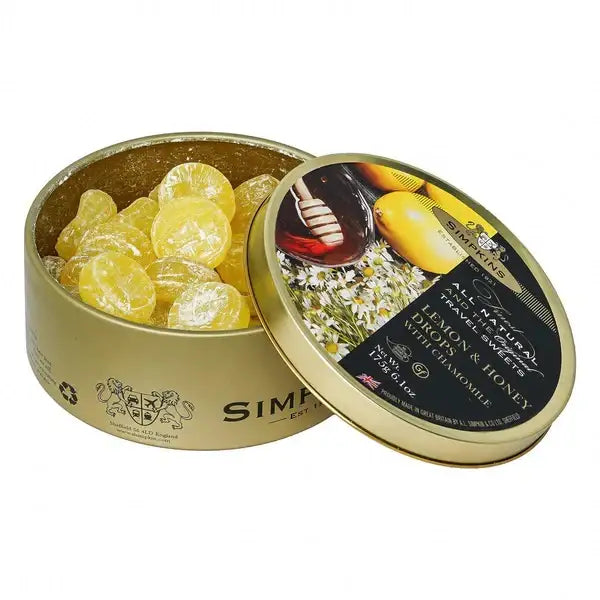 Simpkins Honey & Lemon Drops with Chamomile Flavor Candy 175g