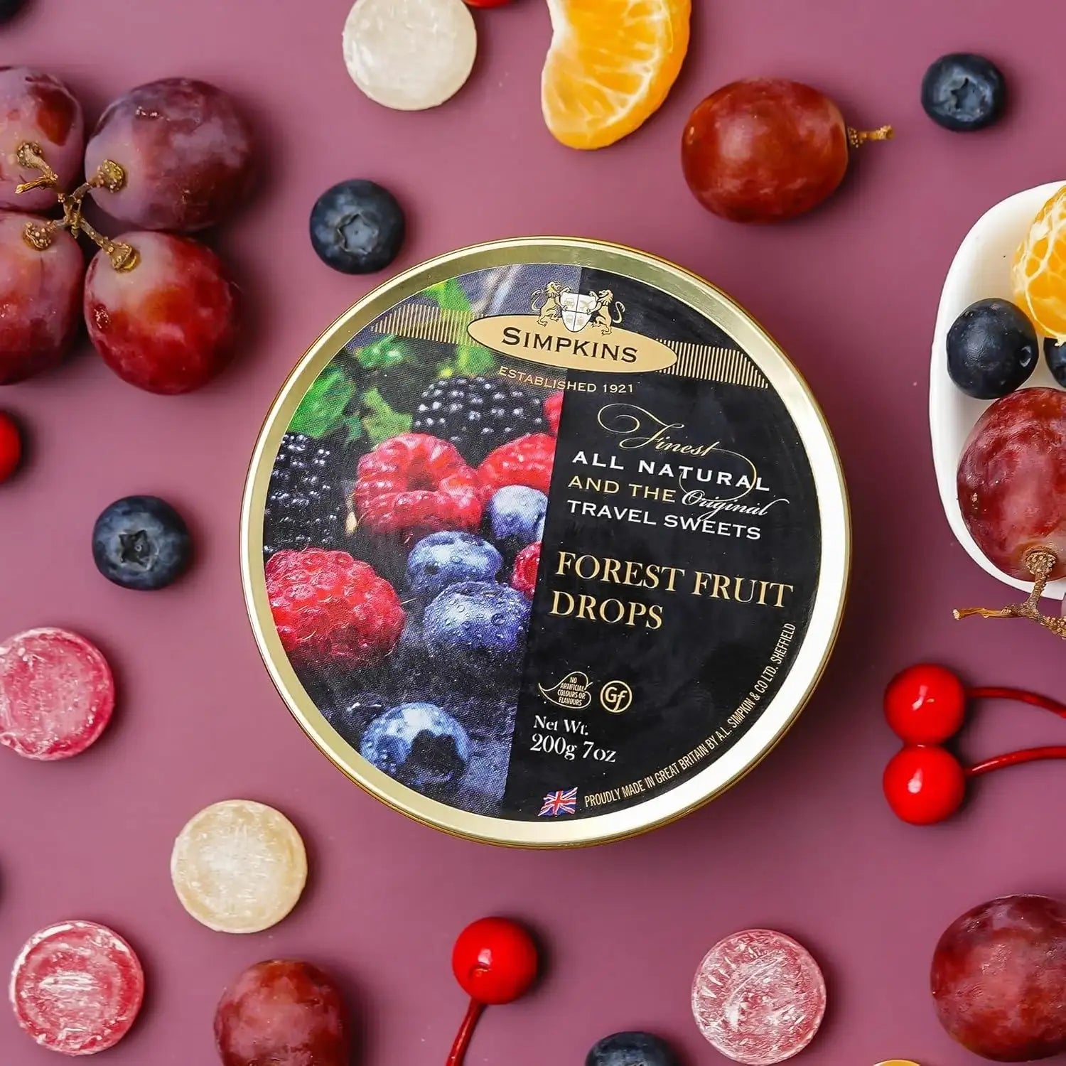 Simpkins Travel Sweets, Forest Fruit Drops, 200g