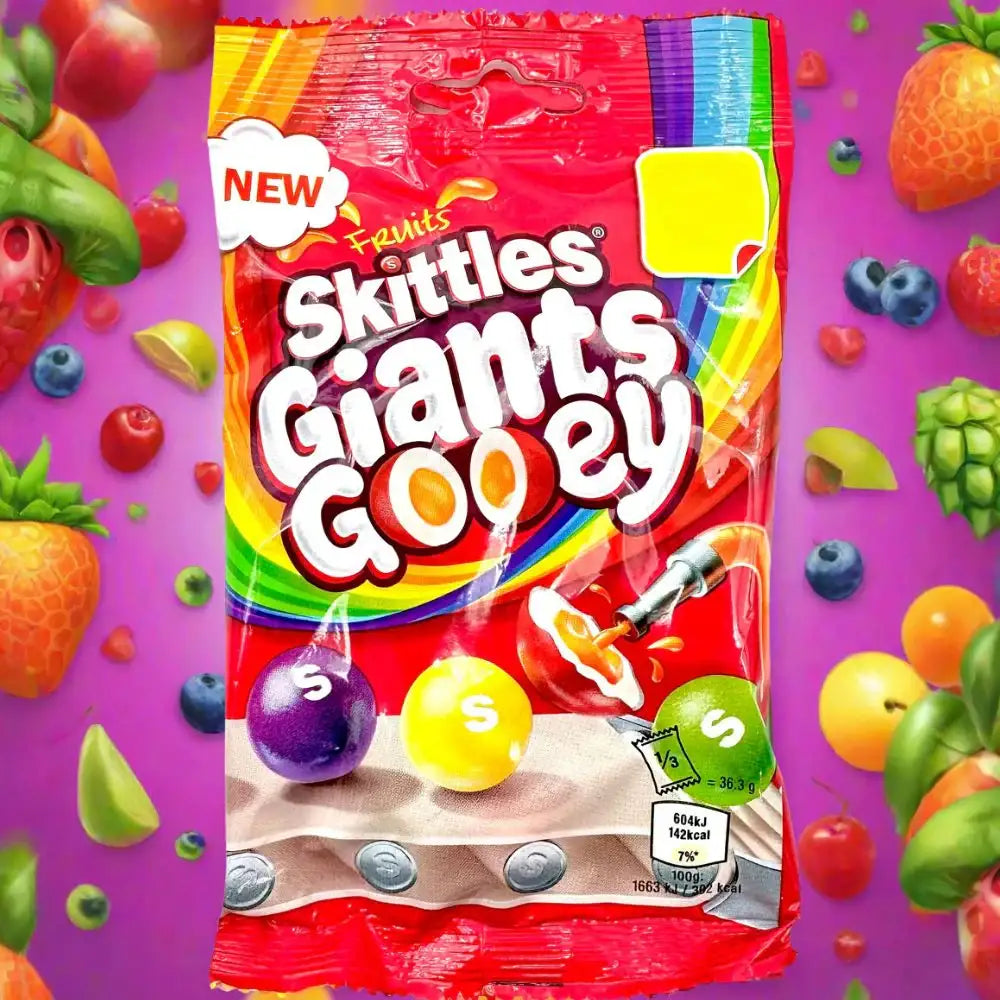 Skittles Giants Gooey Vegan Chewy Sweets Bag 109g