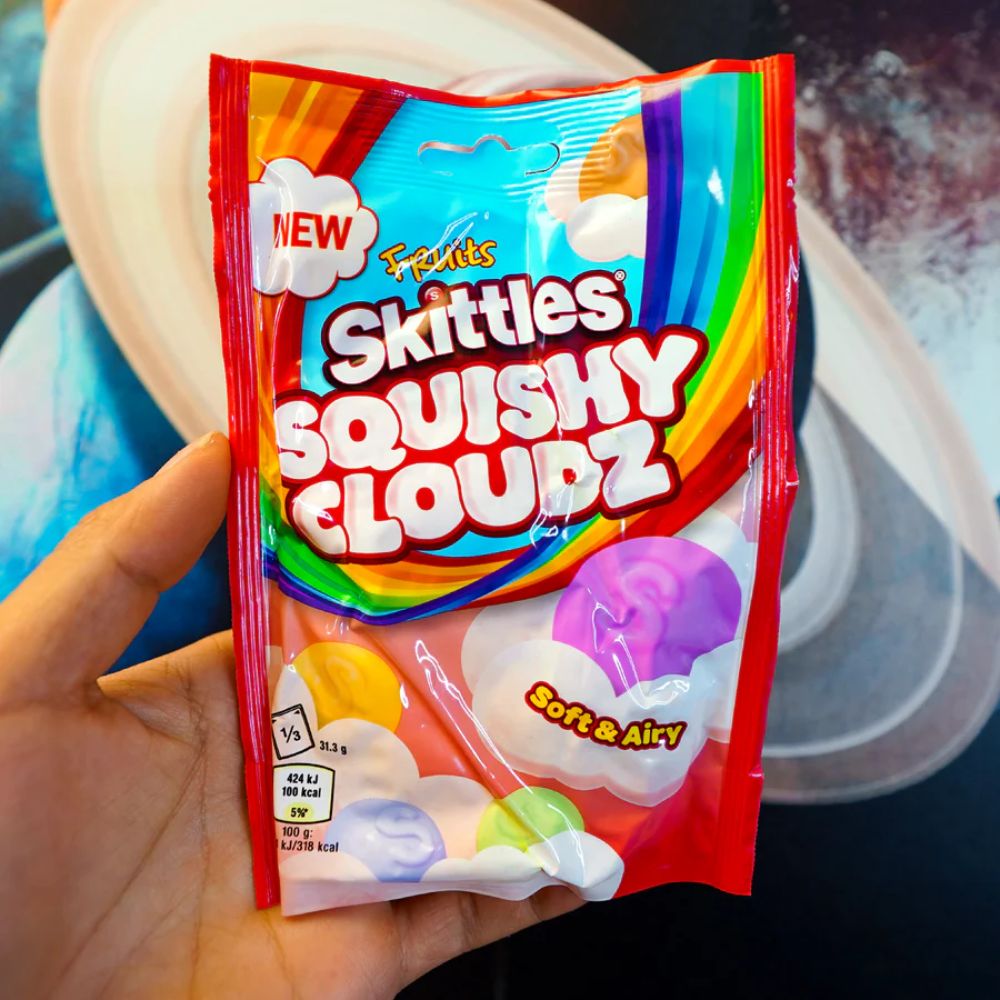 Skittles Squishy Cloudz Fruit Sweets Pouch Bag 94g