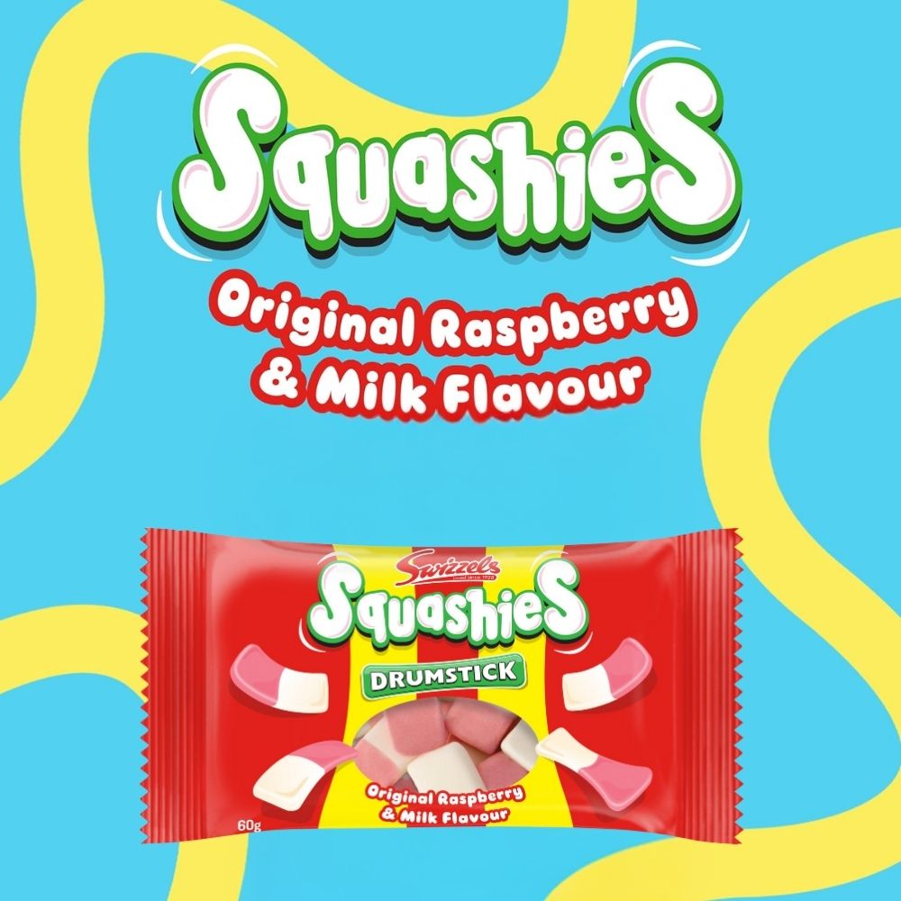 Swizzels Drumstick Squashies Original Raspberry & Milk Flavour 60g