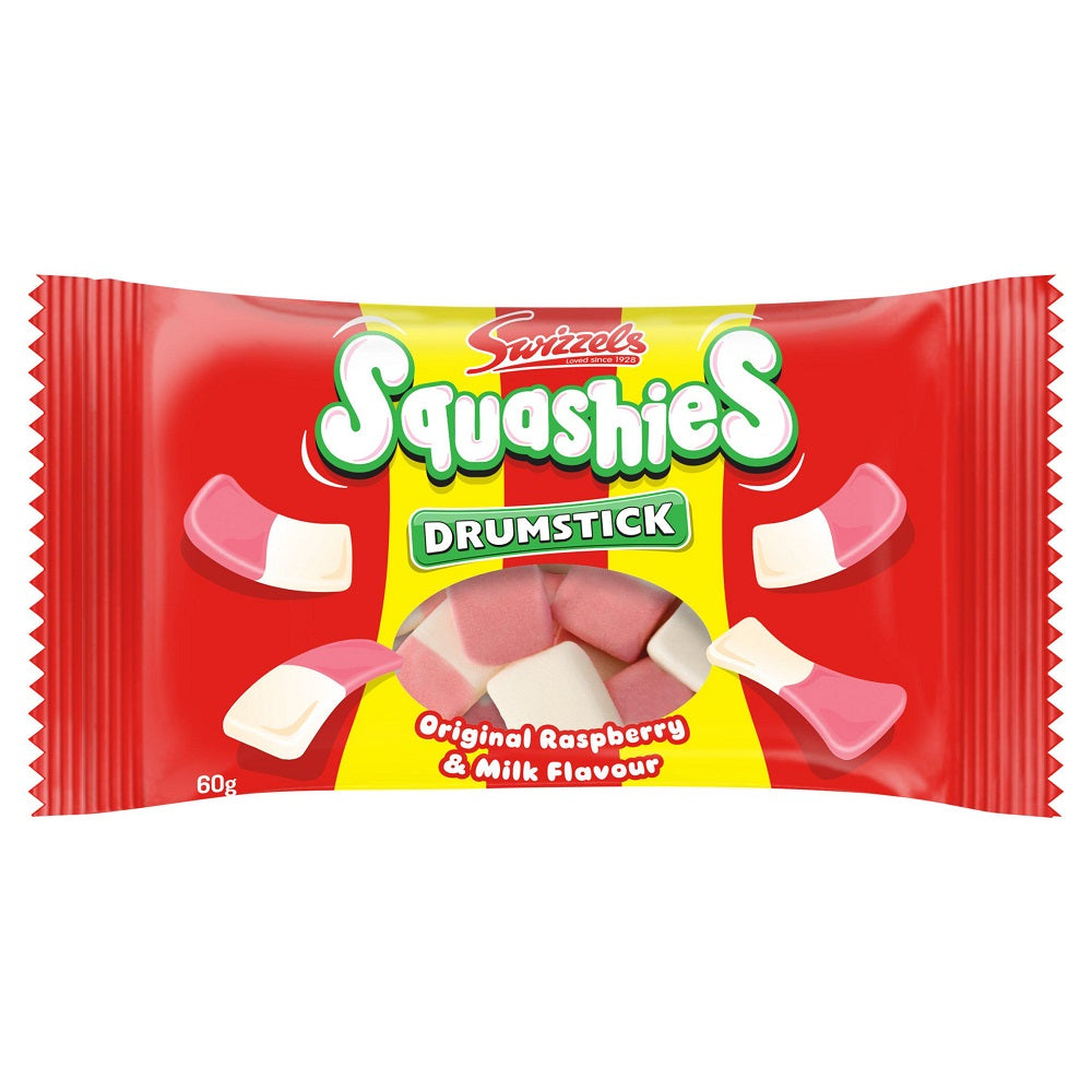 Swizzels Drumstick Squashies Original Raspberry & Milk Flavour 60g