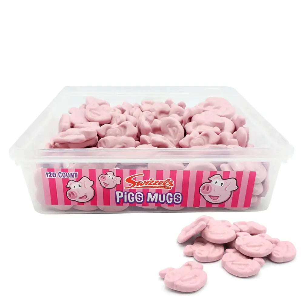 Swizzels Pigs Mugs Sweet Tub 120pc 600g