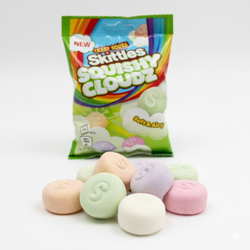 Skittles Squishy Cloudz Fruit Sourz Pouch Bag 94g