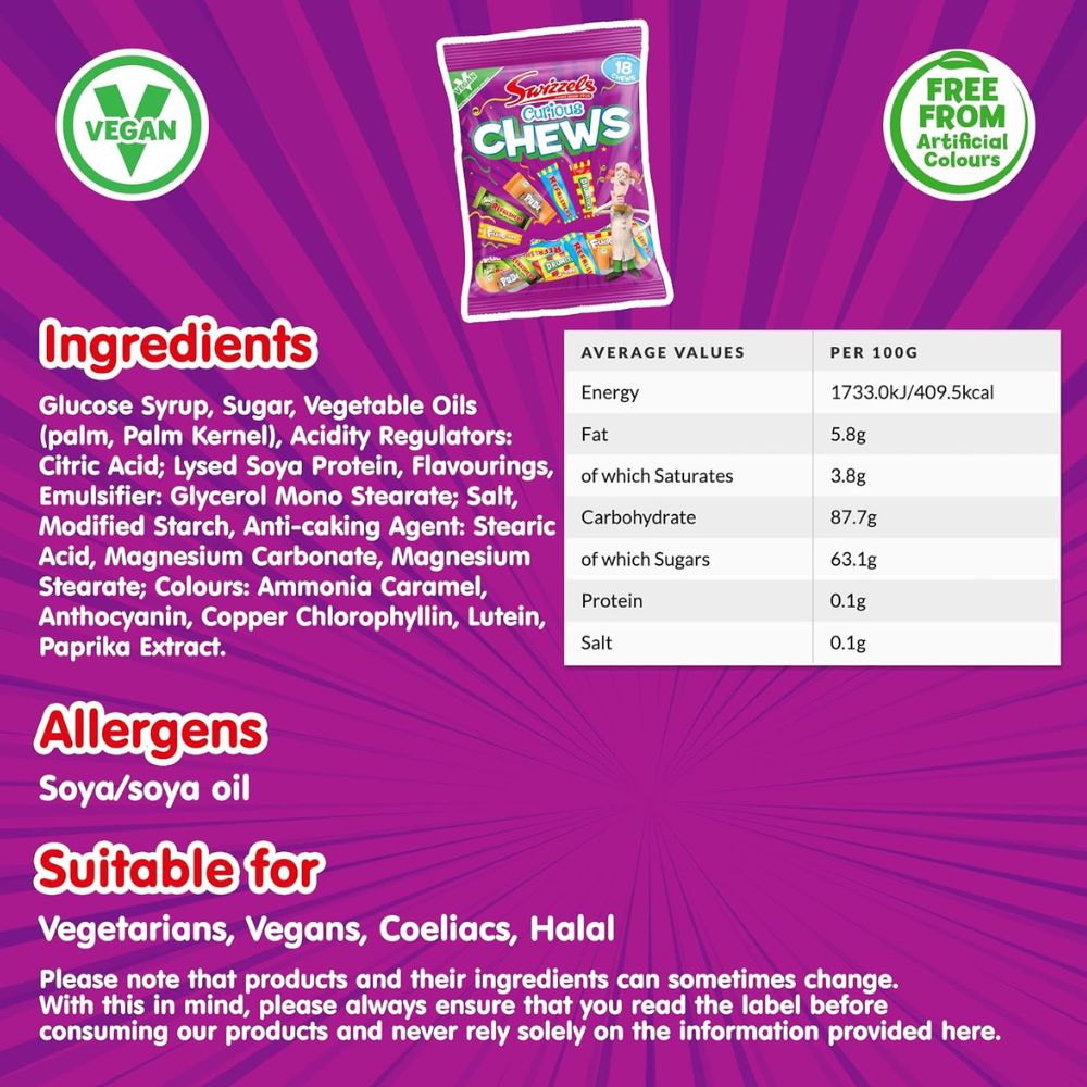Swizzels Curious Chews Bag 135g
