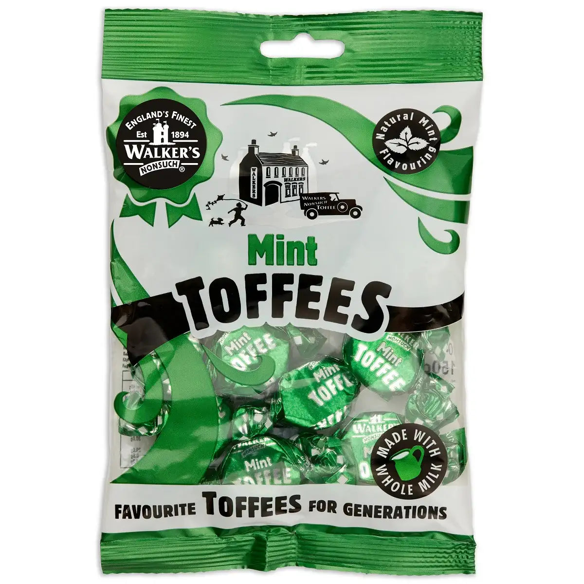 Walkers Nonsuch Mint Toffees Bag 150g
