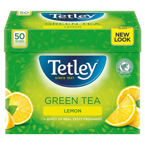 Tetley Green Tea & Lemon Tea 50 Bags - British Food Supplies