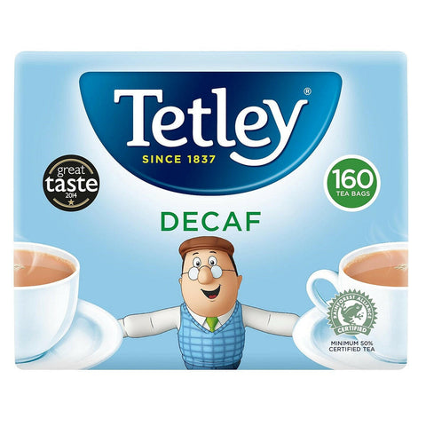 Tetley Decaffeinated Tea Bags 160pk - British Food Supplies