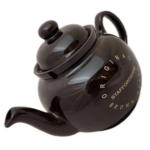 Cauldon Ceramics Brown Betty 4 cup Teapot with Engraved Logo