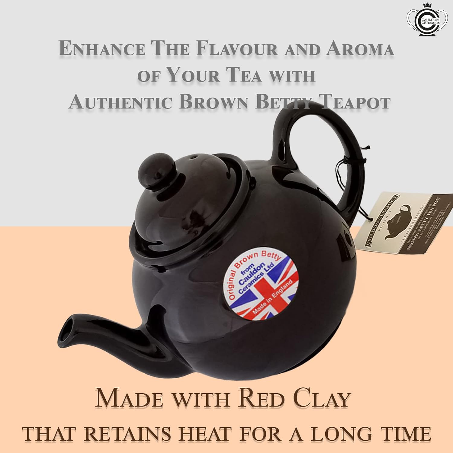 Cauldon Ceramics Brown Betty Teapot, 6-Cup