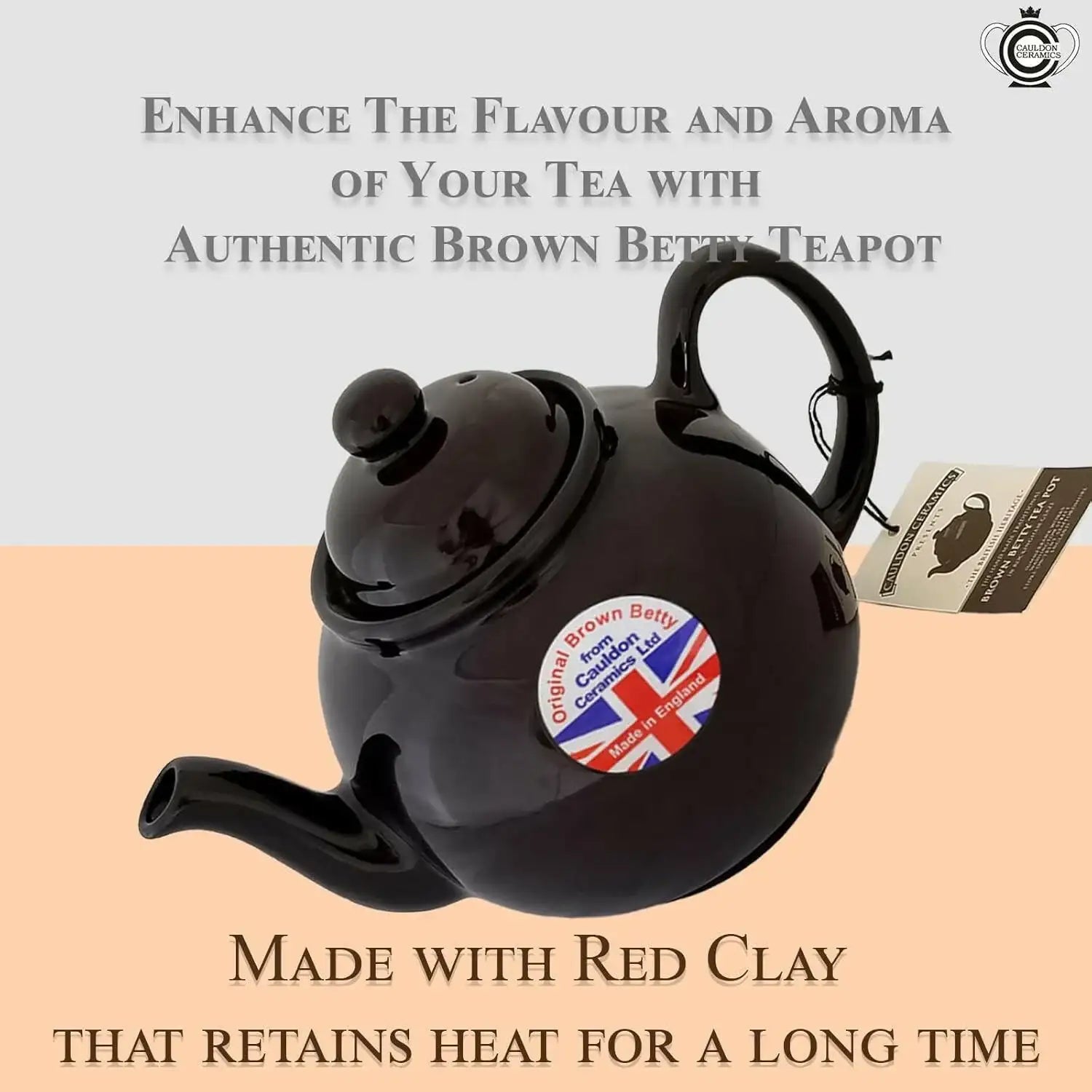 Cauldon Ceramics Brown Betty Teapot, 6-Cup - British Food Supplies