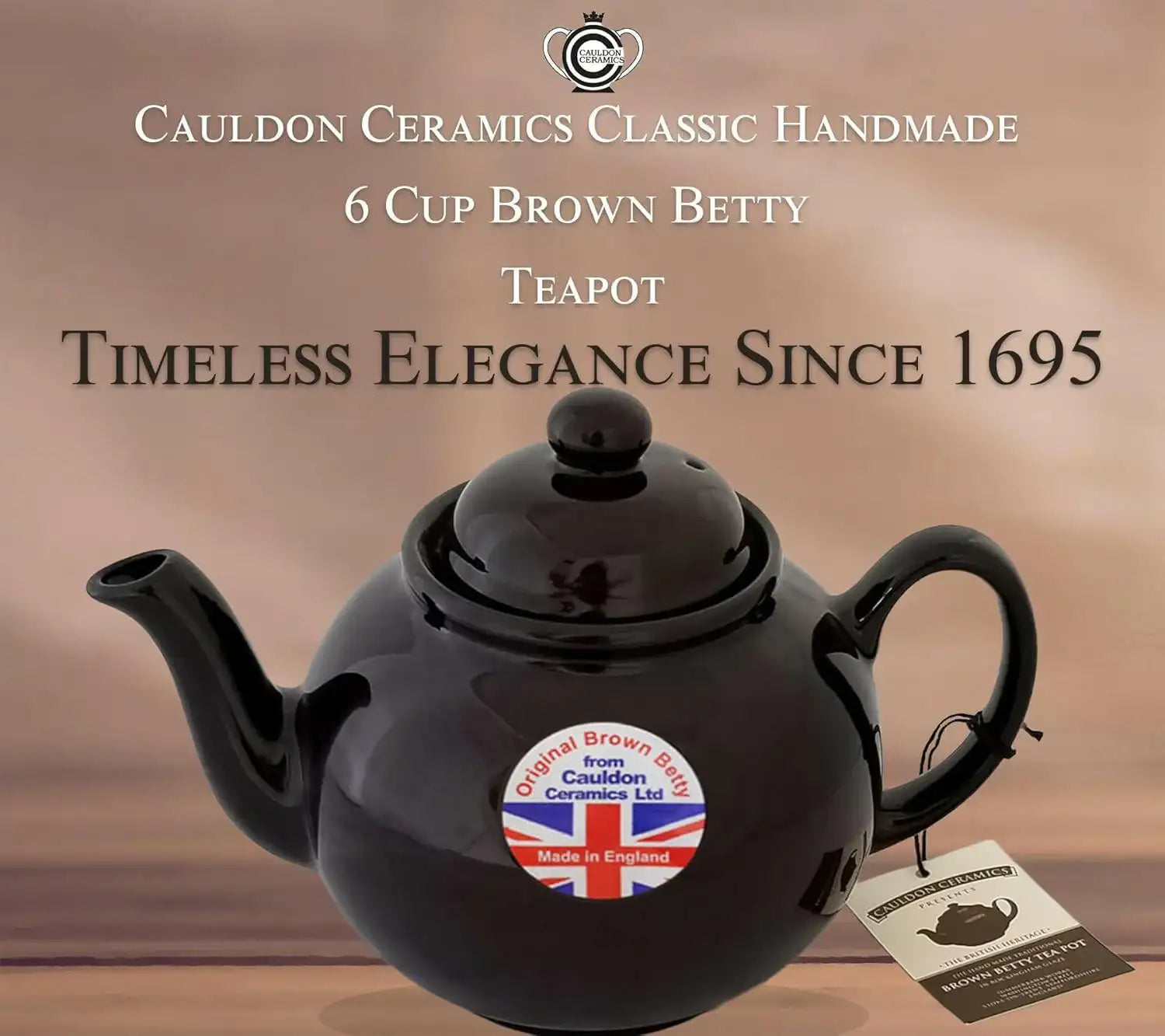 Cauldon Ceramics Brown Betty Teapot, 6-Cup - British Food Supplies