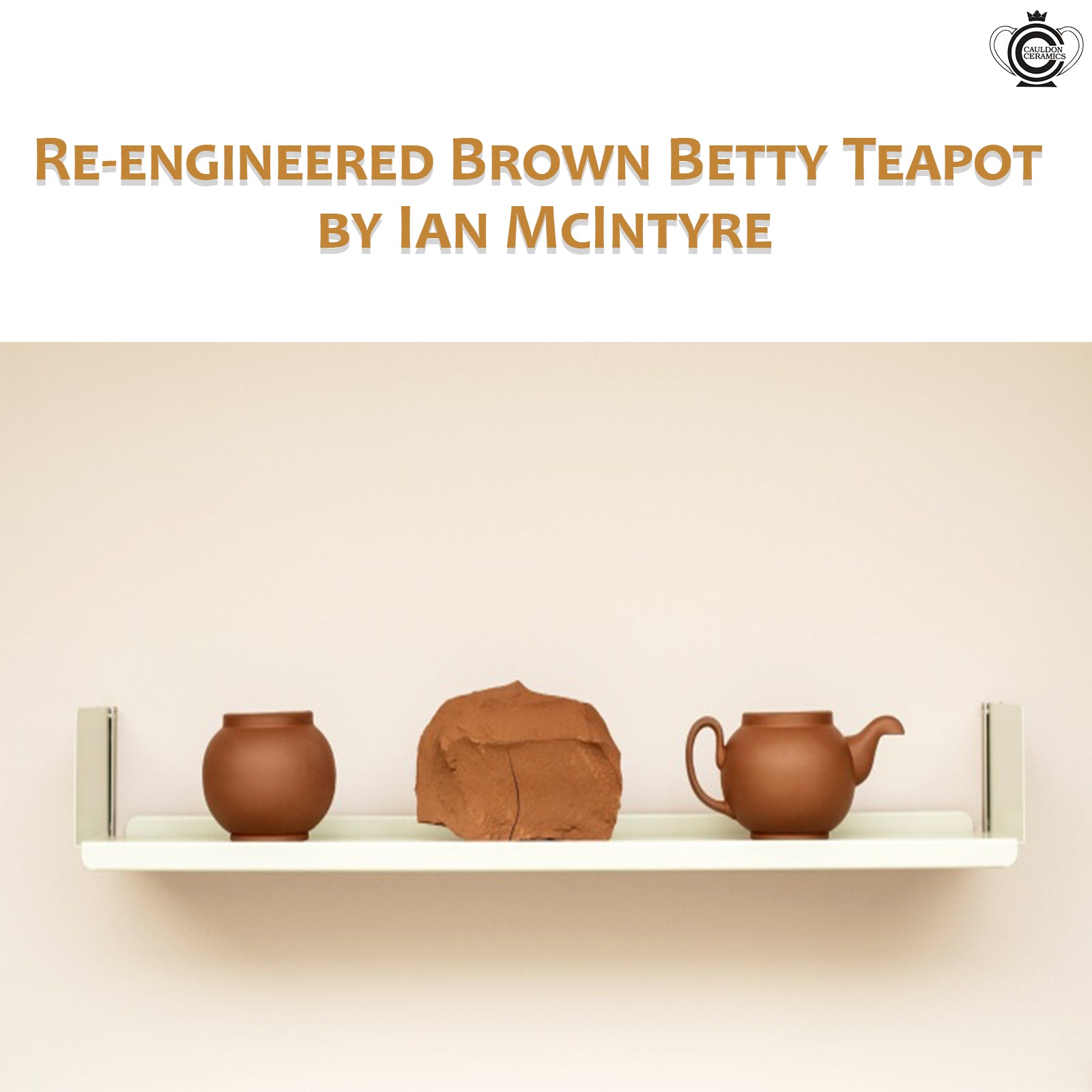 Cauldon Ceramics Limited Edition Ian Mcintyre Brown Betty 4 Cup Teapot With Infuser