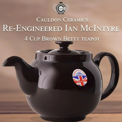 Cauldon Ceramics Re-Engineered Ian McIntyre Brown Betty 4 Cup Teapot without Infuser - British Food Supplies