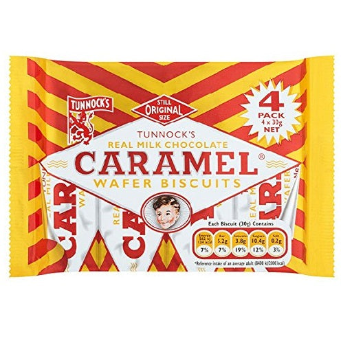 Tunnocks Milk Chocolate Caramel Wafers (4 Pieces) product image
