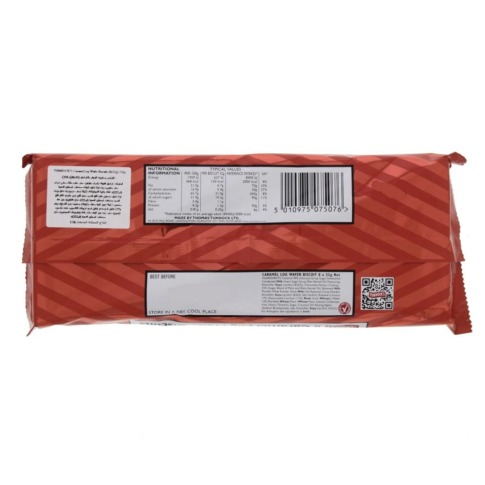 Tunnocks Caramel Log Wafer Biscuits 8pk
