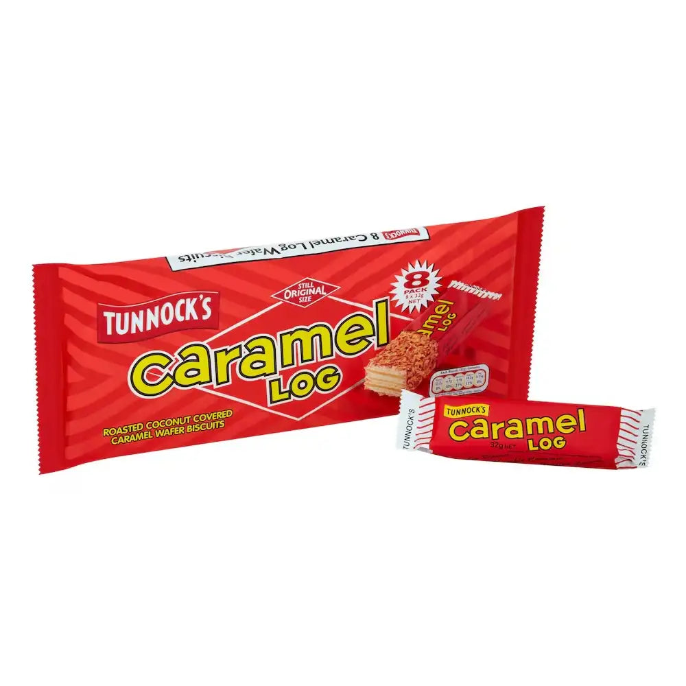 Tunnocks Caramel Log Wafer Biscuits 8pk