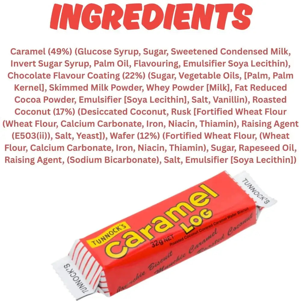 Tunnocks Caramel Log Wafer Biscuits 8pk