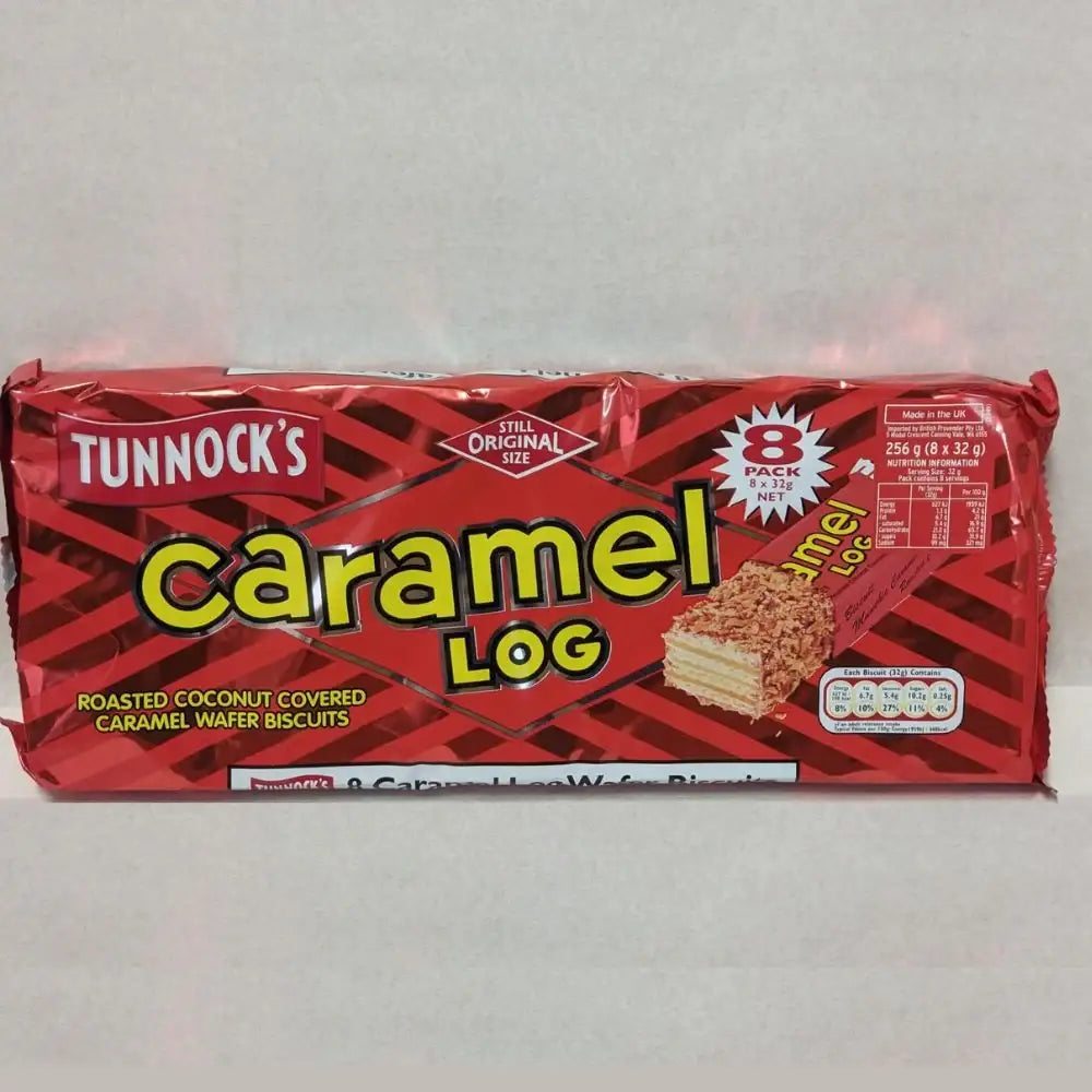 Tunnocks Caramel Log Wafer Biscuits 8pk
